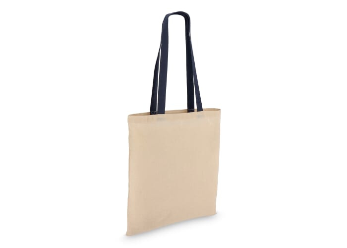 Sac à personnaliser coton naturel 140g 38x42cm Bleu Foncé